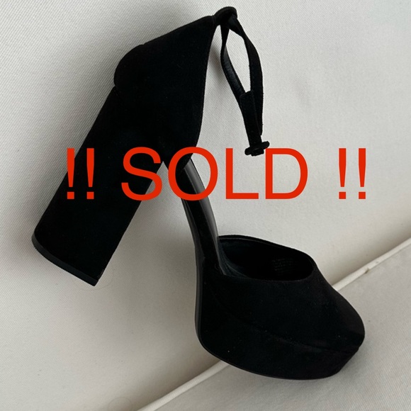 !! SOLD !! suede platform heels #partyshoes #platform #holidaystyle - Picture 1 of 7